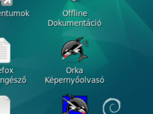 A BeLin 8.0 gnome nagyított asztala