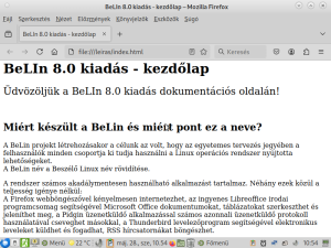 Firefox Webböngésző BeLin 8.0 alatt