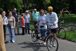 Szántai Karesz és Németh Orsi a rajtvonalnál.